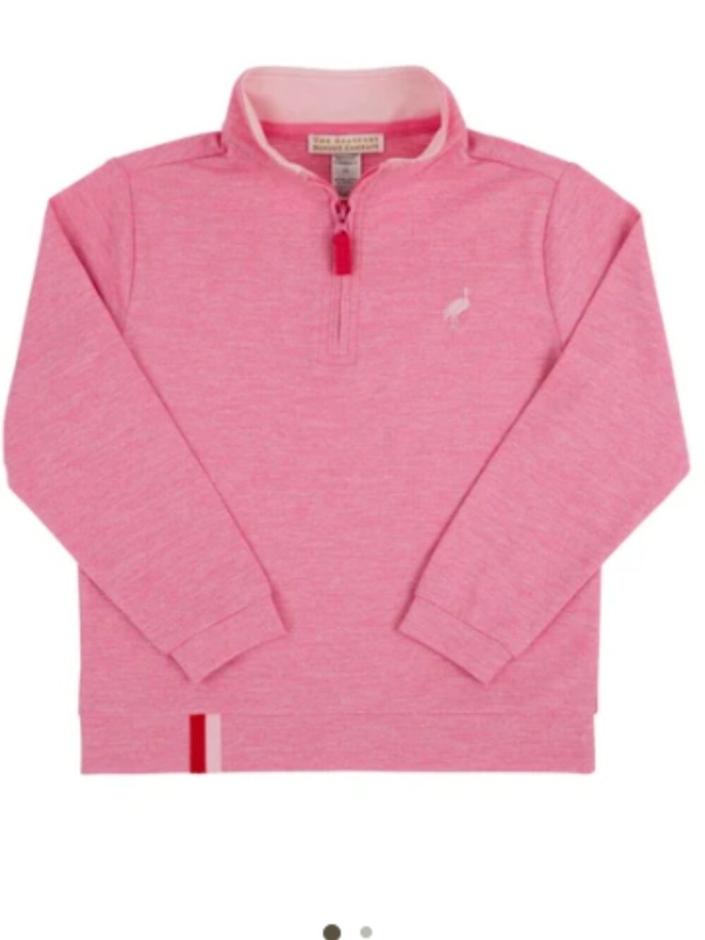 The Beaufort Bonnet Girl's Pink Half-Zip Long Sleeve Pullover 7T Palm Beach Pink